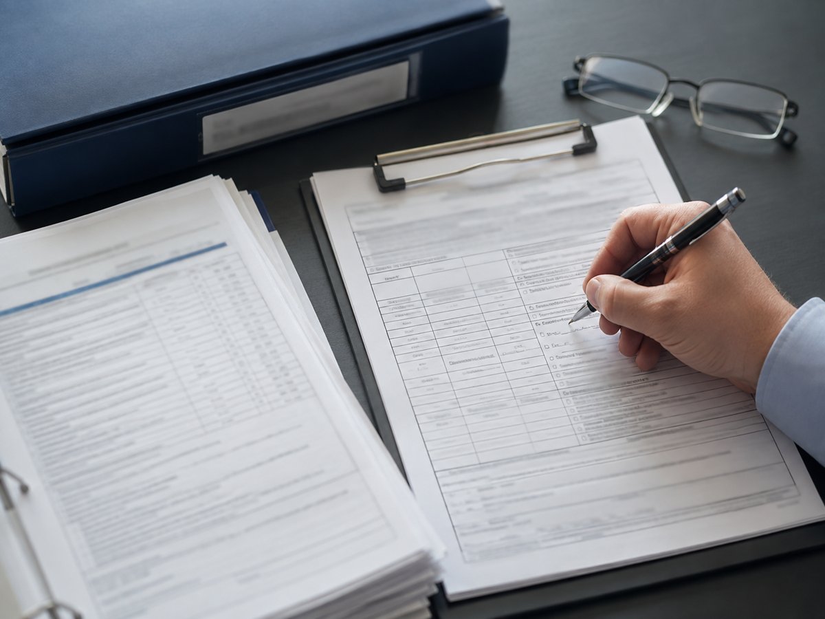 Reviewer completing a sign-off on qualification and procedure documents